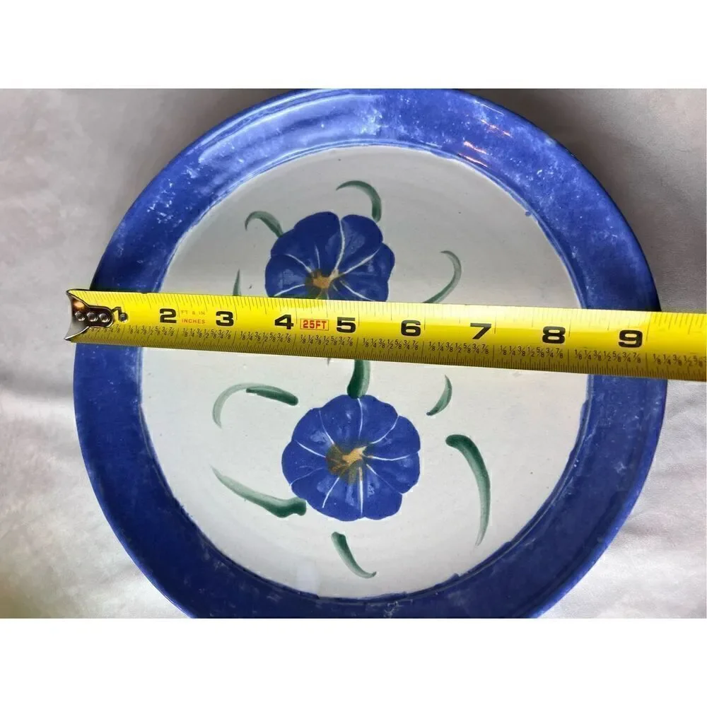 NC Seagrove Pottery Floral Plate